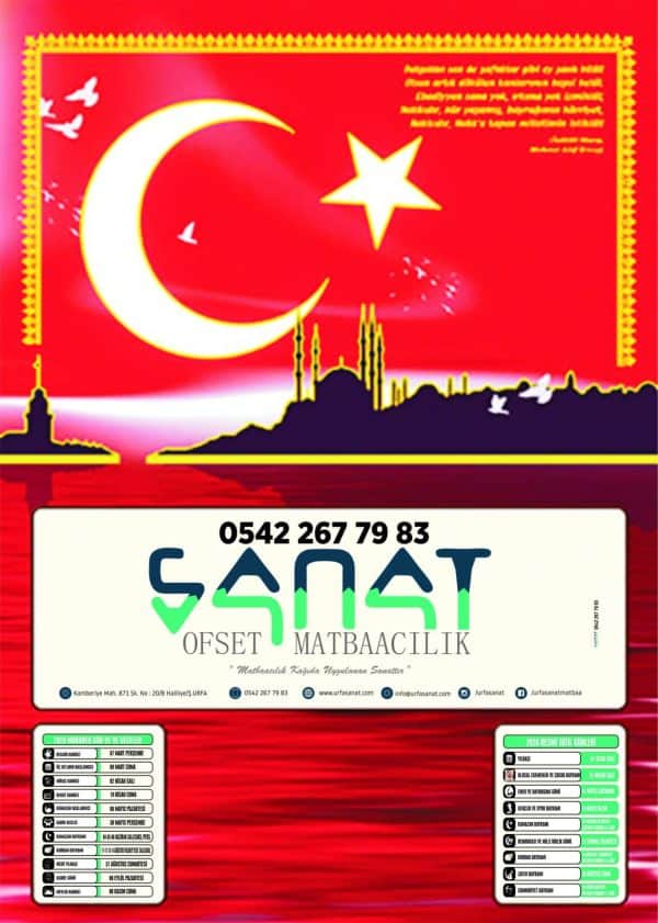 Urfa 2020 Blok Takvim - Görsel 3