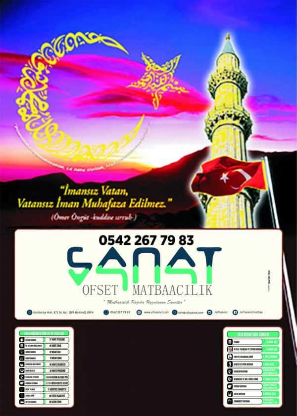 Urfa 2020 Blok Takvim - Görsel 6