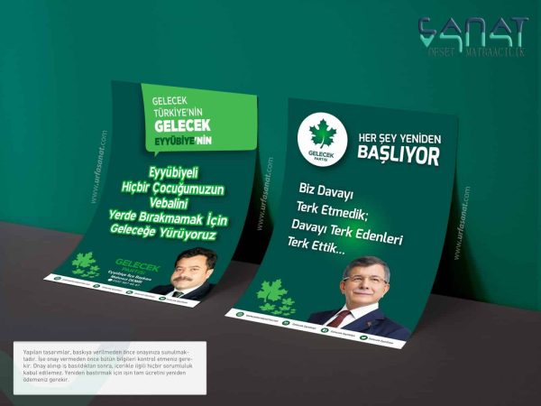 urfa eyyübiye gelecek parti eyyübiye gelecek parti ilce baskani mahmut demir brosur gelecek parti urfa matbaa