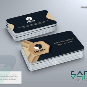 çakmak sigorta oval kart kabartmalı vip kartvizit