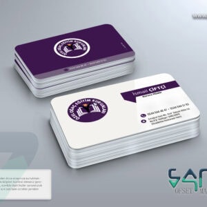 Eğitim Kurumları Vip Kartvizit Kabartmalı Kart