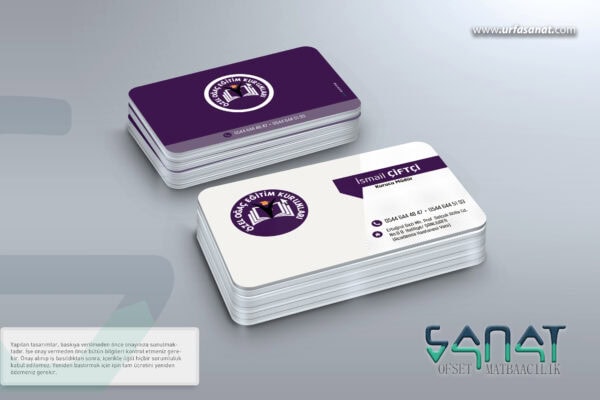 Eğitim Kurumları Vip Kartvizit Kabartmalı Kart